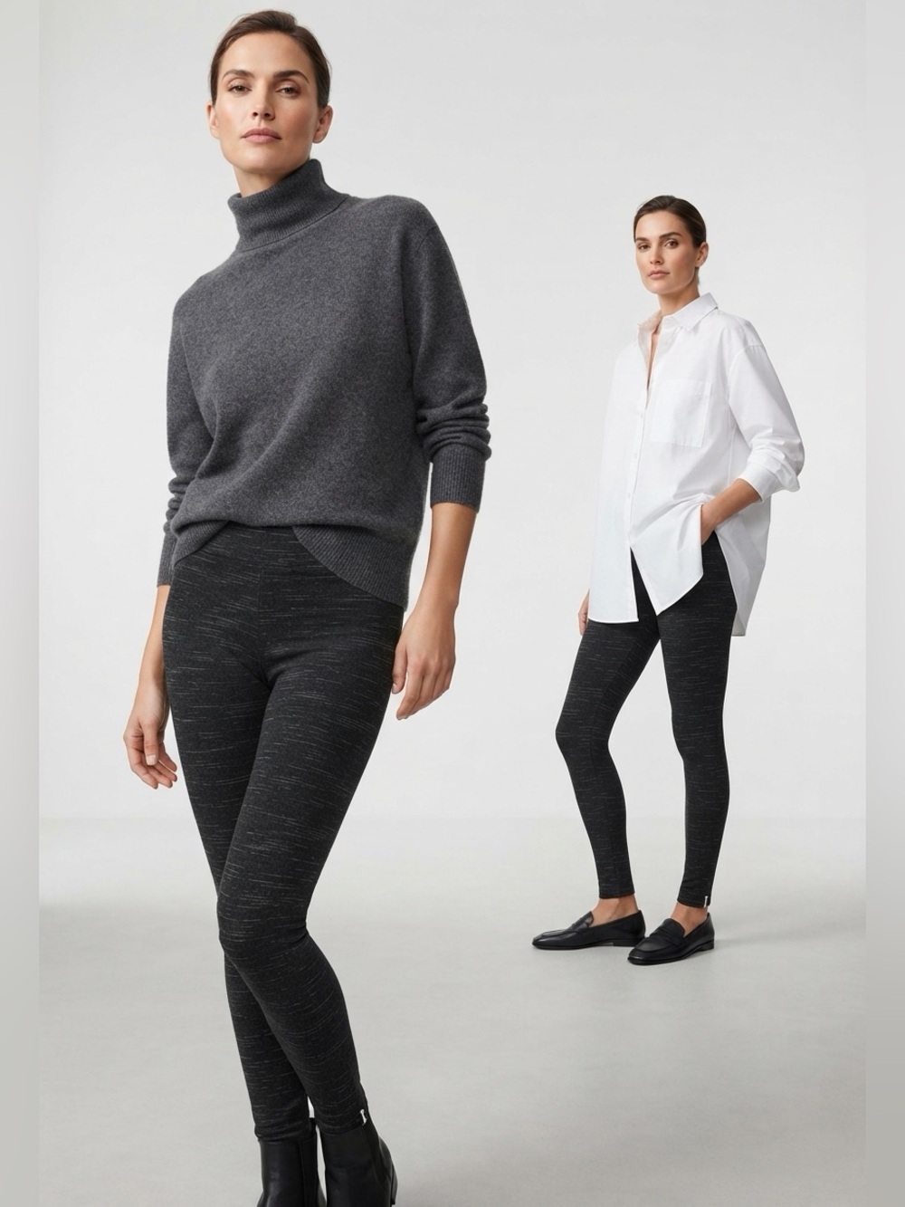 Nautica High-Waisted Space Dye Athletic Leggings